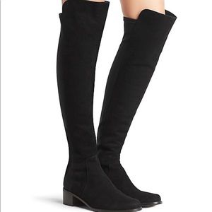 Stuart Weitzman Reserve Boots in Black Suede